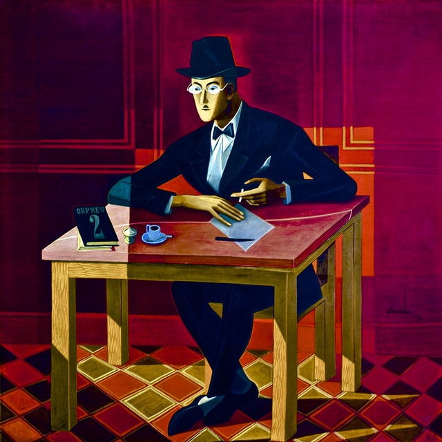 Tableau de Fernando Pessoa, visite Lisbonne