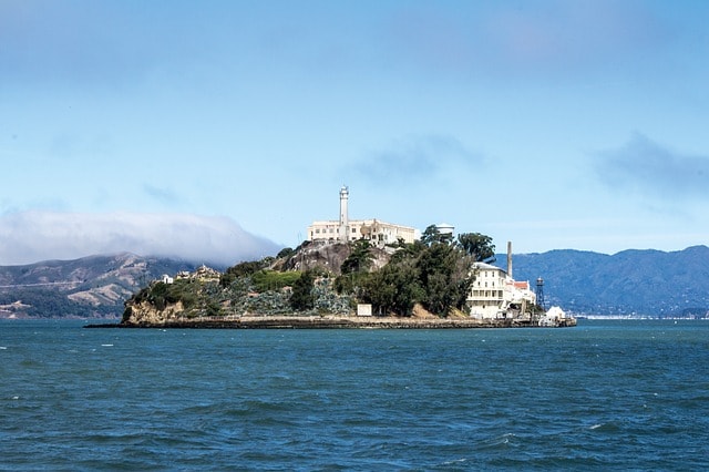 L'île d'Alcatraz, anciennement prison militaire près de San Francisco.
