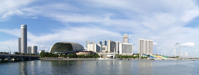 Marina, plus célèbre quartier de Singapour.