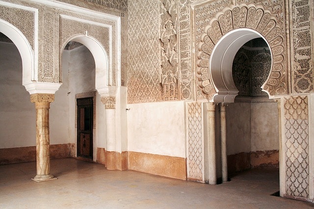 Architecture typique des mosquées à Marrakech.