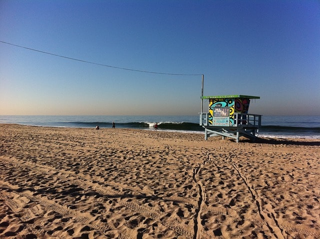 Plage de sable fin à Los Angeles