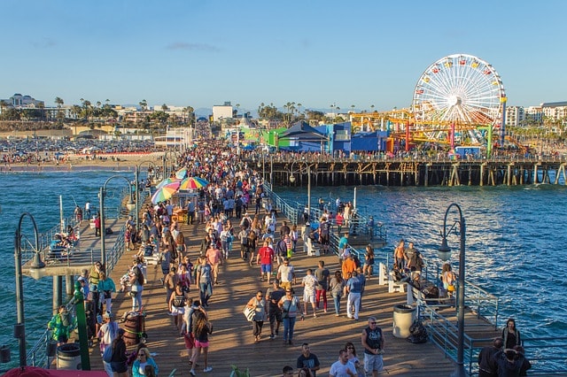 Santa Monica, plage très populaire à Los Angeles.