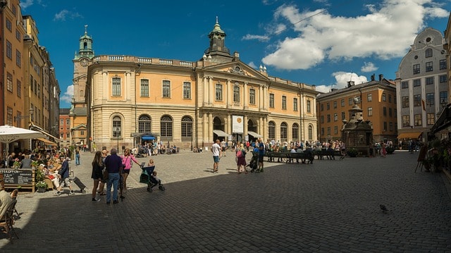 La Vieille Ville de Stockholm et ses bâtiments, un haut-lei d'histoire.