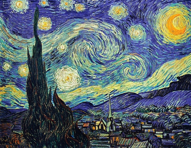 Tableau de Van Gogh baptisé "La nuit étoilée".