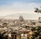 Vue sur la ville de Barcelone avec Sagrada Familia au fond.