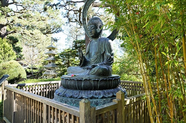 Statue de Bouddha au Golden Gate Bridge Garden à San Francisco.