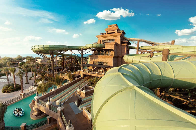 La Tour de Poséidon de l'Aquaventure à Dubai.