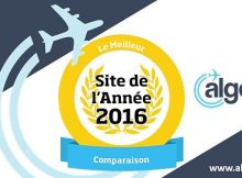 Prix reçu par Algofly élu le meilleur site de l'année 2016 dans la catégorie Comparaison.