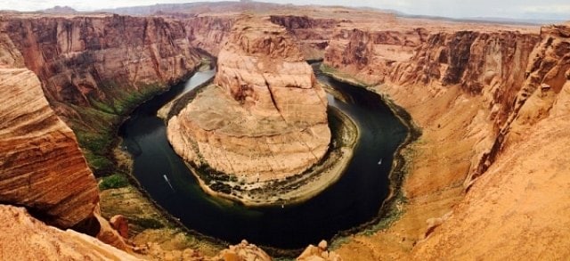 Vue aérienne de Horseshoe Ben en Arizona