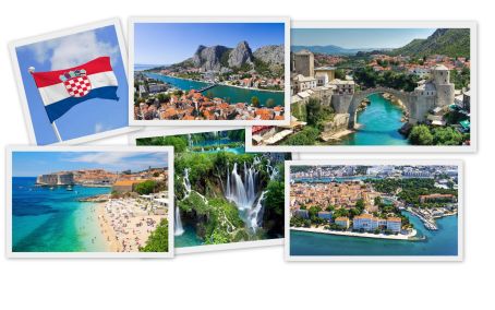 Mosaïque de photos des paysages de Croatie.