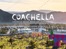 Vue d'ensemble sur le festival Coachella à Indio en Californie.