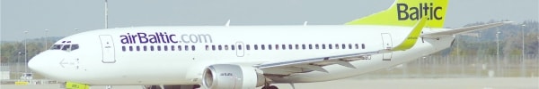 Avion de la compagnie low-cost Air Baltic.