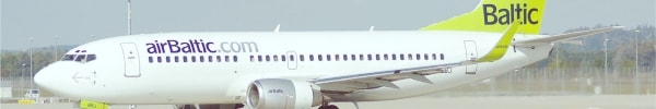 Avion de la compagnie low-cost Air Baltic.