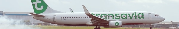 Avion de la compagnie low-cost Transavia.