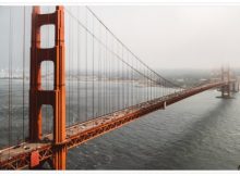 Vue sur le Golden Gate Bridge à San Francisco.