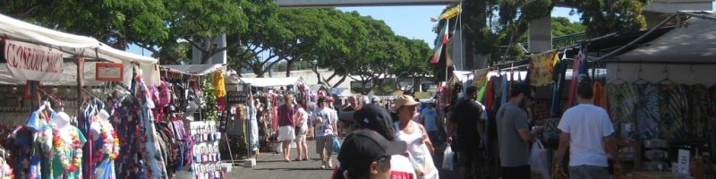 Le marché de l'Aloha Stadium.