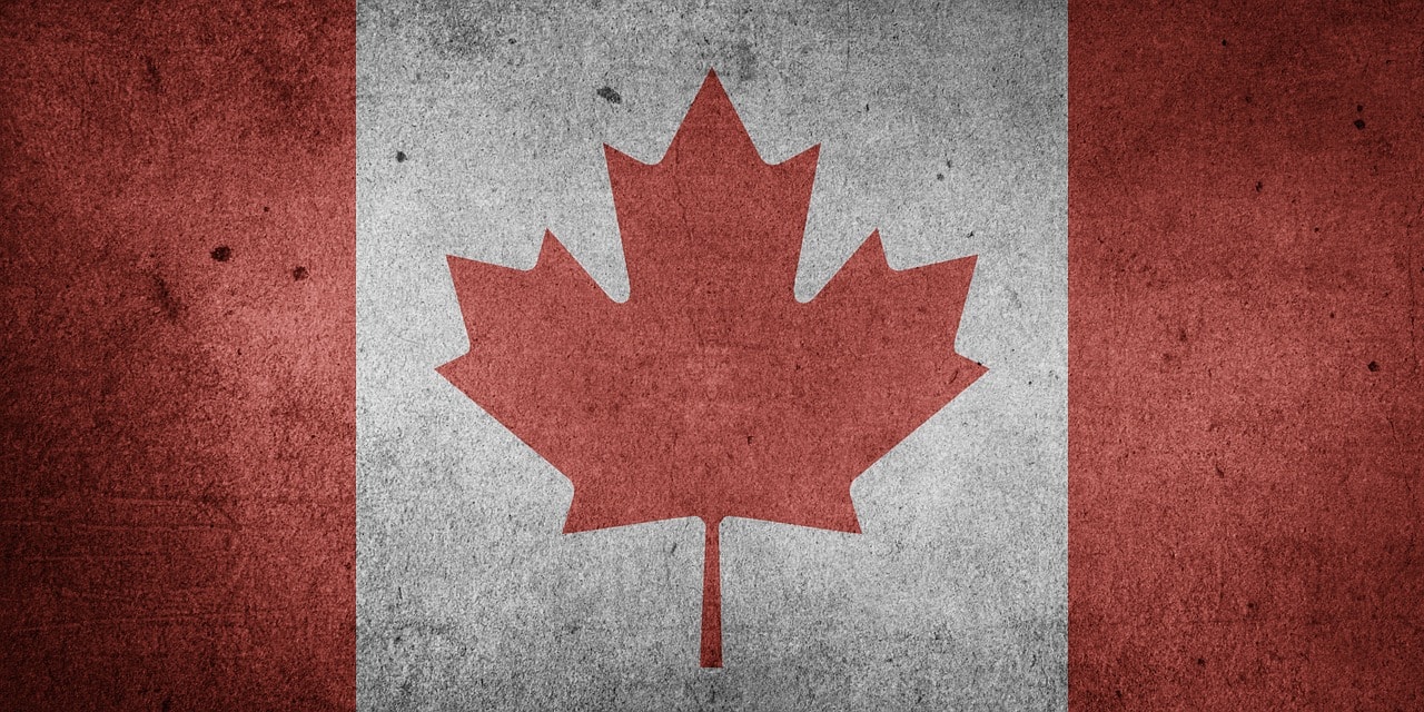 Un vol Canada pas cher avec Algofly illustré par son drapeau national représentant une feuille d'érable. 